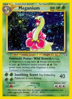 Pokemon Neo Genesis - Meganium Holofoil Card