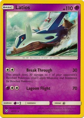 Latios - 41/73 - Holo Rare Sun & Moon: Shining Legends Singles