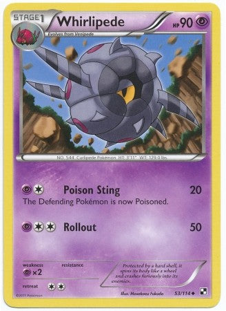 Pokemon Black & White Whirlipede 53/114 Uncommon Card