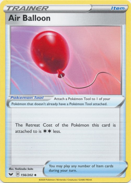 Air Balloon - 156/202 Pokemon Sword and Shield PokeOrder.com Air Balloon - 156/202 Pokemon Sword and Shield PokeOrder.com