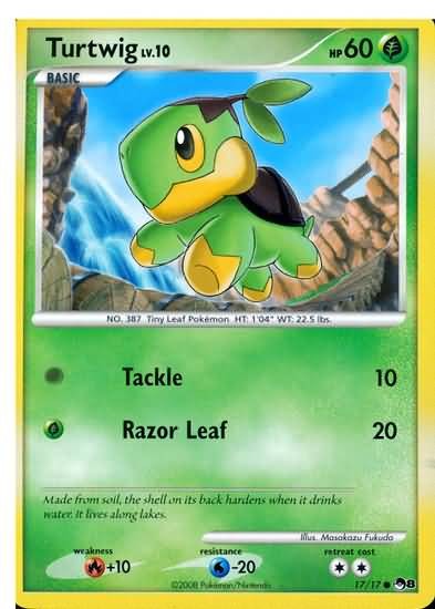 Pokemon Turtwig 17/17 Common Promo Single Card