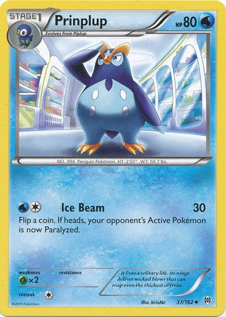 Prinplup 37/162 Uncommon - Pokemon XY Break Through Card