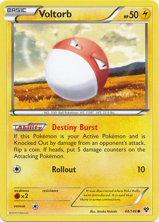 pokemon voltorb card pokemon Stormfront Voltorb (Shiny) Reverse Holofoil / Damaged