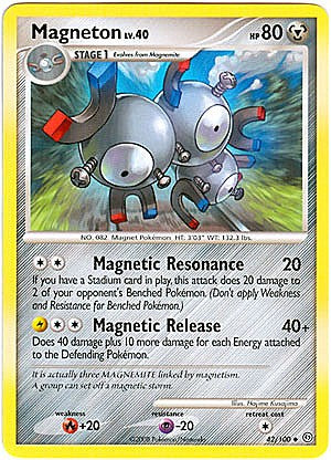 Pokemon Diamond and Pearl Stormfront Card - Magneton (U)  PokeOrder.com