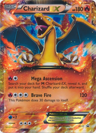 Charizard EX XY17 - Pokemon Promo Holo OVERSIZED Ultra Rare Card Charizard EX XY17 - Pokemon Promo Holo OVERSIZED Ultra Rare Card