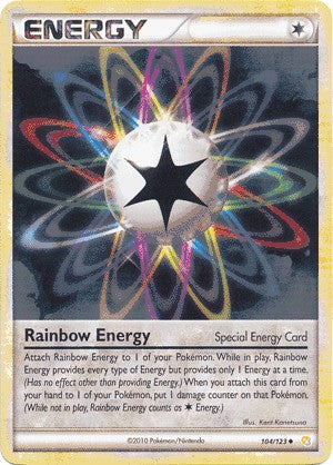 Pokemon HeartGold SoulSilver Card Uncommon Rainbow Energy 104/123