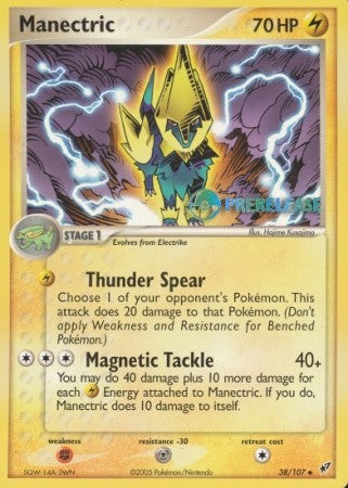 Pokemon Pre-Release Uncommon Promo Card - Manectric 38/107