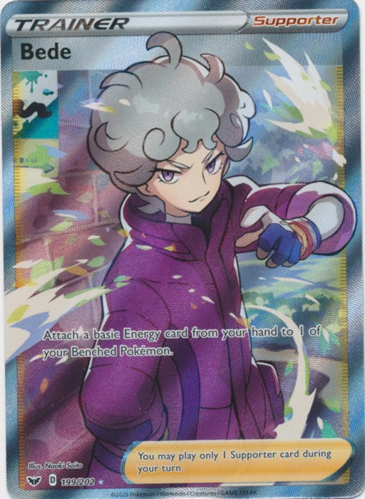 Bede (Full Art) - 199/202 Pokemon » Sword and Shield Ultra Rare