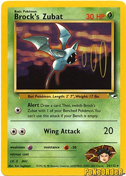 Pokemon Gym Heroes Brock's Zubat #24 Pokemon Gym Heroes Brock's Zubat #24