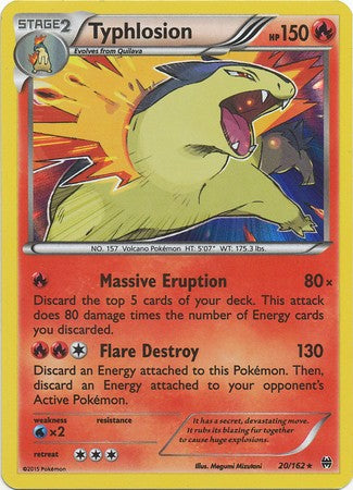 Typhlosion 20/162 Holo Rare - Pokemon XY Break Through Card