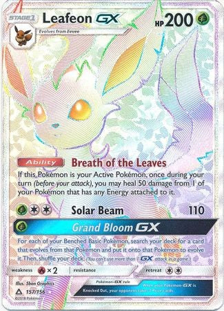 Leafeon GX 157/156 Hyper Rare - Pokemon Ultra Prism