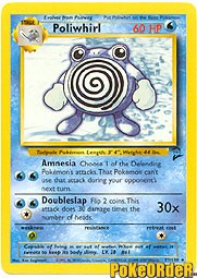 Pokemon Base Set 2 Uncommon Card - Poliwhirl 57/130
