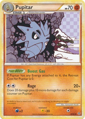 Pokemon Card HS Unleashed Single Card Uncommon Pupitar 38/95