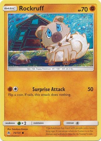 pokemon rockruff card TCG - SV3 - 061/108 (C) The item available is listed in the Title Pokemon Forbidden Light Rockruff #75