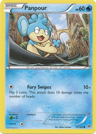 Panpour 41/162 Common - Pokemon XY Break Through Card