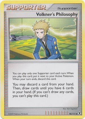 Pokemon Platinum Rising Rivals Single Card Uncommon Volkner's Philosophy 98/111