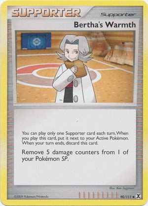 Pokemon Platinum Rising Rivals Single Card Uncommon Bertha's Warmth 90/111