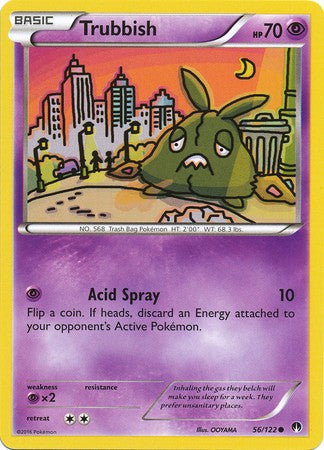 Trubbish 56/122 Common - Pokemon XY Breakpoint Card