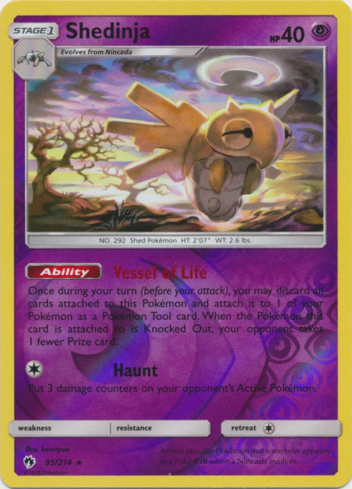 Shedinja 95/214 Reverse Holo :: Lost Thunder :: Mint Pokemon Card Shedinja 95/214 Reverse Holo :: Lost Thunder :: Mint Pokemon Card