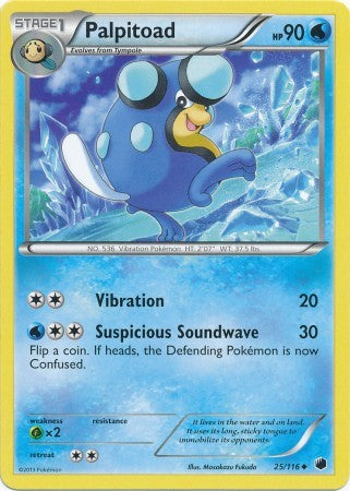 Palpitoad 25/116 - Pokemon Plasma Freeze Uncommon Card