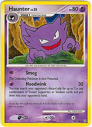 Pokemon Diamond and Pearl Stormfront Card - Haunter (U)