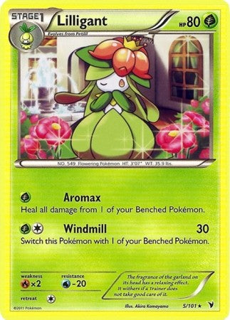 Pokemon Noble Victories Rare Card - Lilligant 5/101