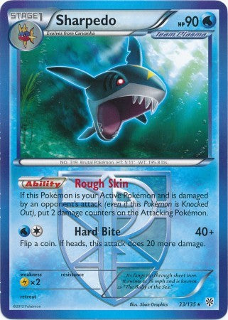 Sharpedo 33/135 - Pokemon Plasma Storm Rare Card