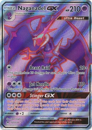 Naganadel GX 121/131 Full Art - Pokemon Sun & Moon Forbidden Light Card
