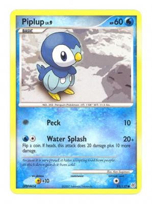 Pokemon Diamond & Pearl Common Card - Piplup 93/130