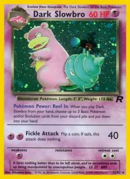 Dark Slowbro (12/82) [Team Rocket 1st Edition] Heavily Played 1st Edition Holofoil