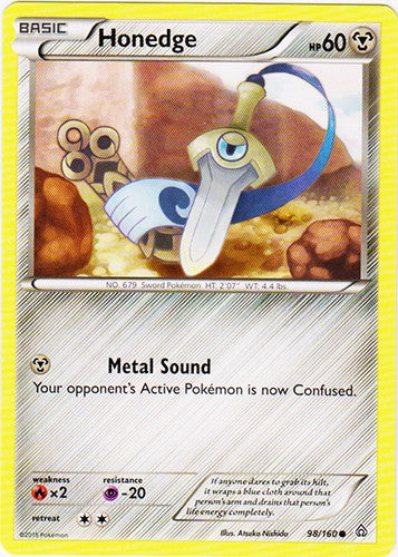 pokemon honedge card Pokemon X & Y Primal Clash Common Honedge #98