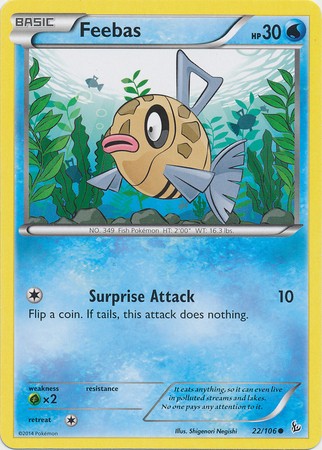 Feebas 22/106 - Pokemon XY Flashfire Common Card
