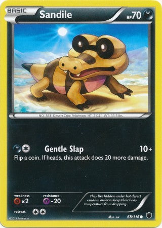 Sandile 68/116 - Pokemon Plasma Freeze Common Card