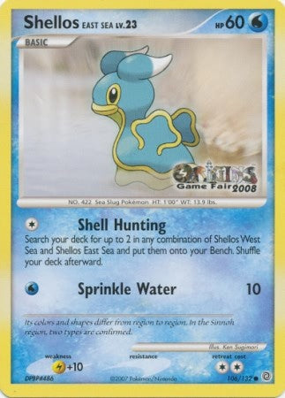 Pokemon Common Promo Card - Shellos East Sea 106/132