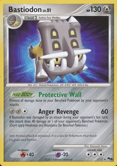 Pokemon POP Series 6 Promo Card Bastiodon 1/17 Rare