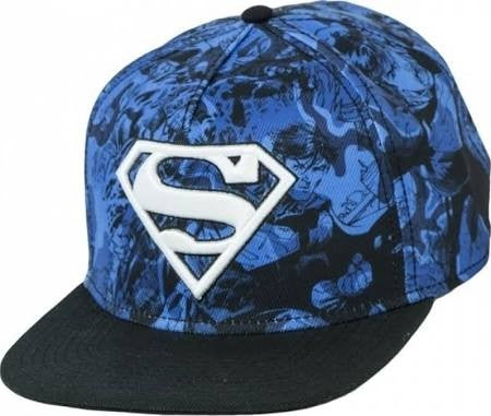 Superman All Over Print Camo Blue Snapback