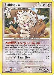Pokemon Diamond & Pearl Mysterious Treasures- Slaking Card