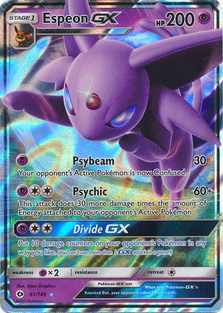 Espeon GX 61/149 Ultra Rare - Pokemon Sun & Moon Base Set Single Card