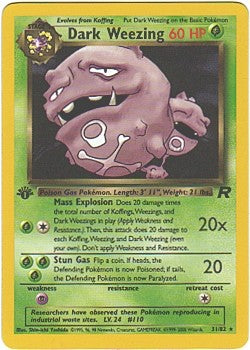 Pokemon Team Rocket Rare Card - Dark Weezing 31/82