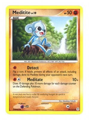 Pokemon Diamond & Pearl Common Card - Meditite 89/130