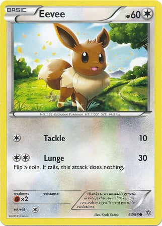 Eevee 63/98 COMMON - Pokemon XY Ancient Origins Card