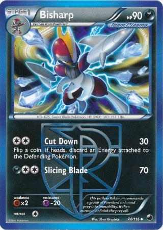 Pokemon Trading Card Game Black & White Plasma Freeze Uncommon Bisharp #74 Pokemon Trading Card Game Black & White Plasma Freeze Uncommon Bisharp #74