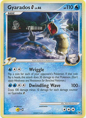 Pokemon Platinum Edition Rare Card - Gyarados G 30/127