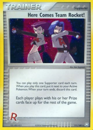 Pokemon Team Rocket Returns Ultra Card Here Comes Team Rocket 111/109