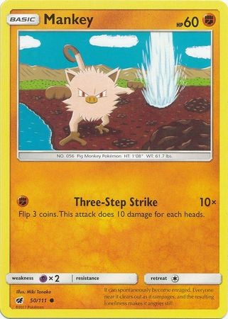 Mankey 50/111 Common - Pokemon Crimson Invasion Card