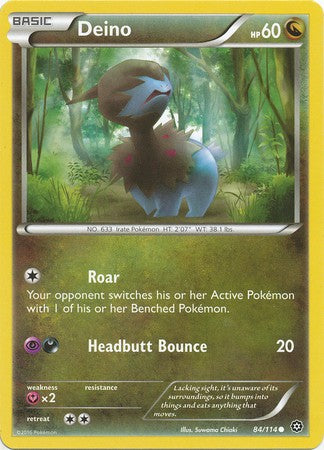 Deino 84/114 Common - Pokemon XY Steam Siege Card PokeOrder.com Deino 84/114 Common - Pokemon XY Steam Siege Card PokeOrder.com