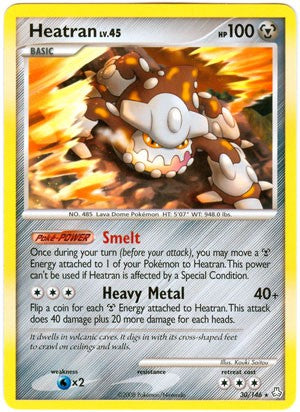 Pokemon Diamond & Pearl Legends Awakened Rare Heatran #30 Pokemon Diamond & Pearl Legends Awakened Rare Heatran #30