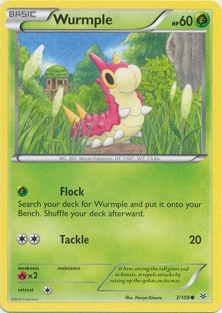 Wurmple 3/108 Common - Pokemon XY Roaring Skies Card