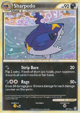 Pokemon Card HS Triumphant Sharpedo Rare 30/102 PokeOrder.com Pokemon Card HS Triumphant Sharpedo Rare 30/102 PokeOrder.com