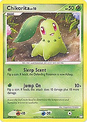 pokemon chikorita card Pokemon Diamond & Pearl Mysterious Treasures- Chikorita – PokeOrder.com